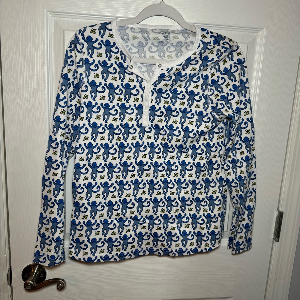Roller Rabbit Monkey Pajamas - Blue Size XS